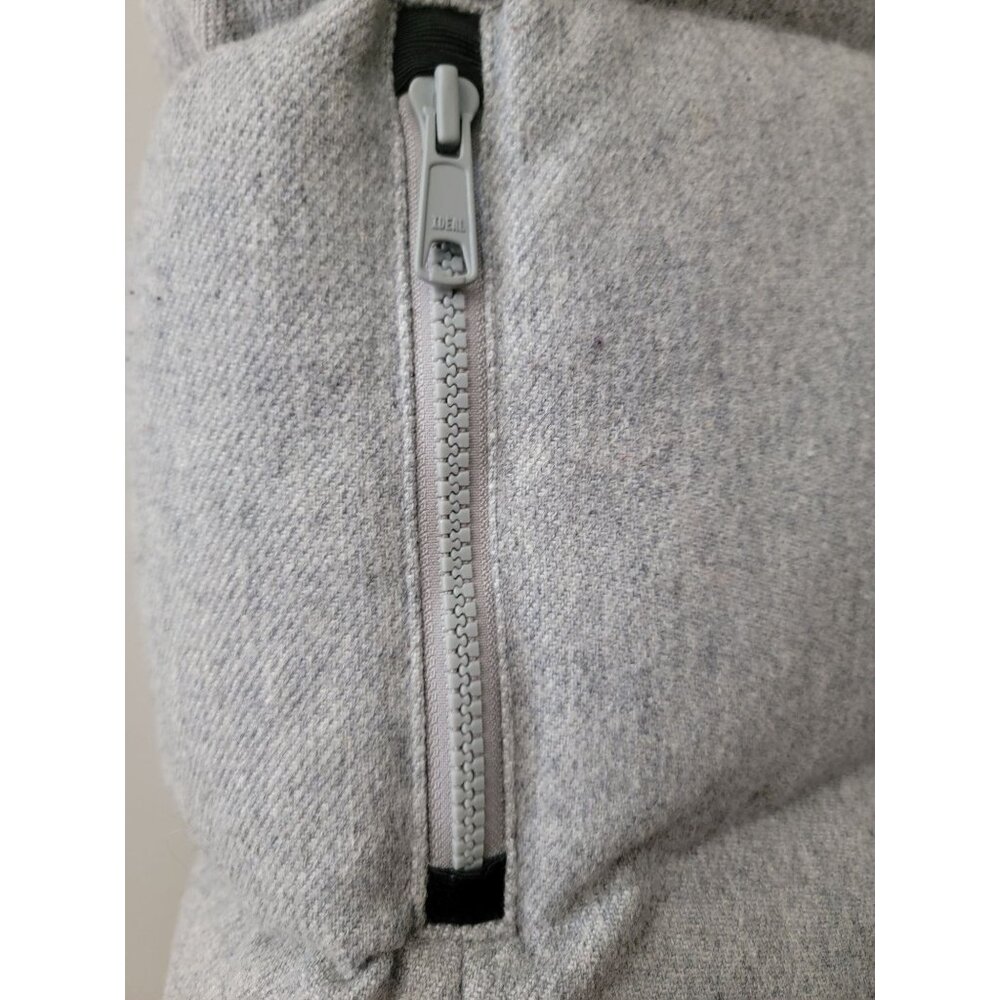 Gap Outdoor Edition Wool Blend Gray Winter Down Puffer Vest w/ Faux Fur Hood S - Picture 4 of 9